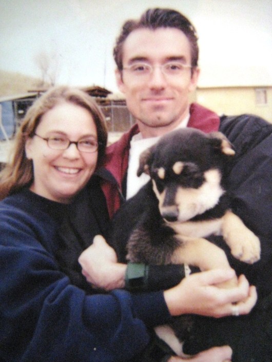 The day we adopted Obi, April 20, 2002