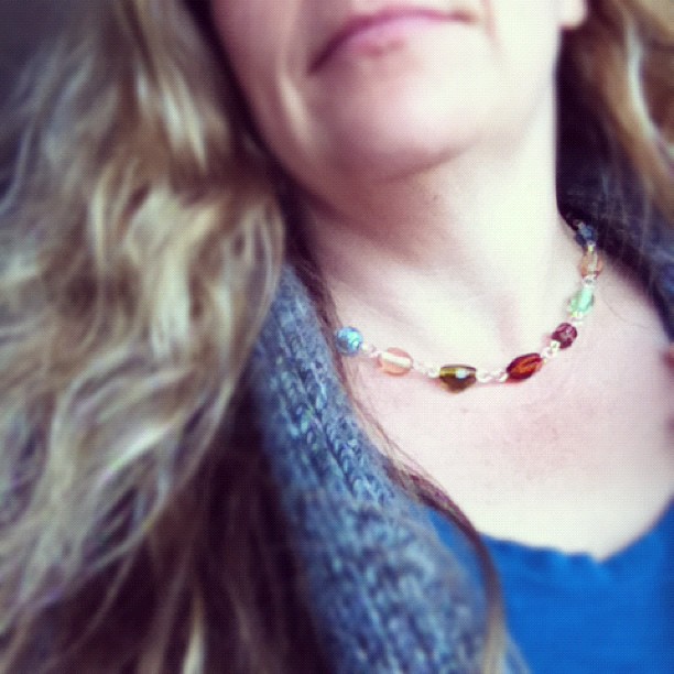 superhero earth necklace made by andrea scher, a gift to myself