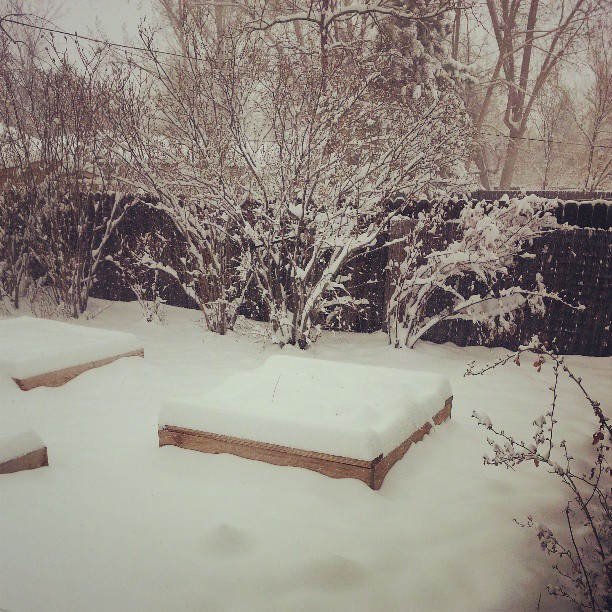 four hours later, it's still coming down