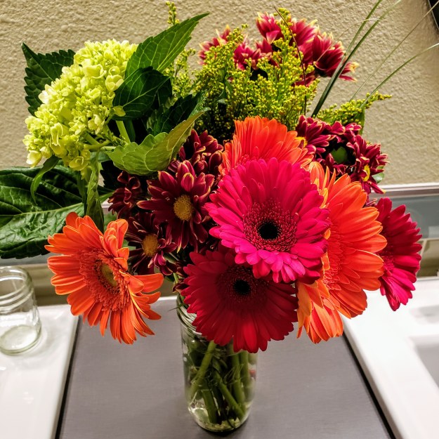 Flowers in the bathroom