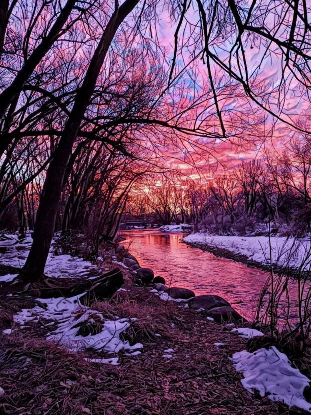 Sunrise over the river